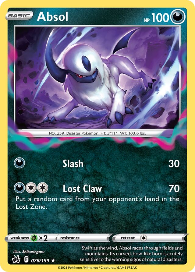 076/159 Absol CRZ Rare Holo