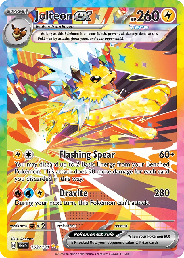 Jolteonex Prismatic Evolutions 153/131 Special Illustration Rare