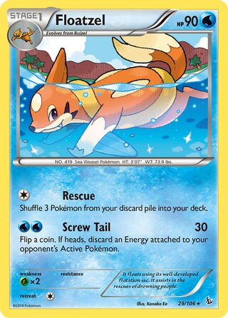 Floatzel (Flashfire 29/106)