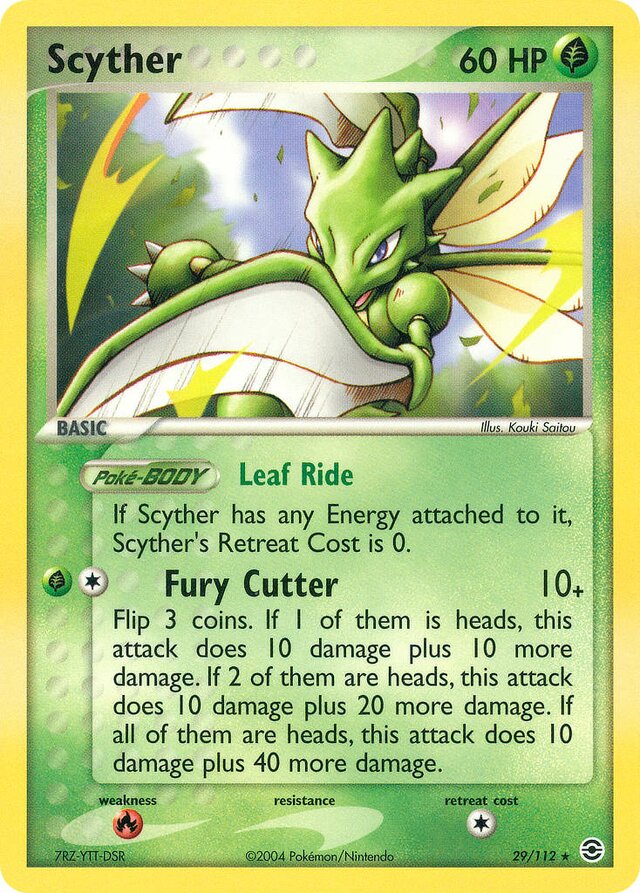 Scyther FireRed & LeafGreen 29/112 Rare