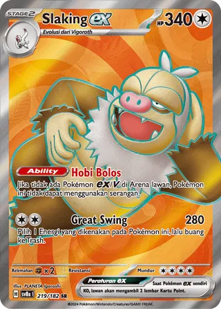 Slaking ex (Stellar Lightning 219/182)