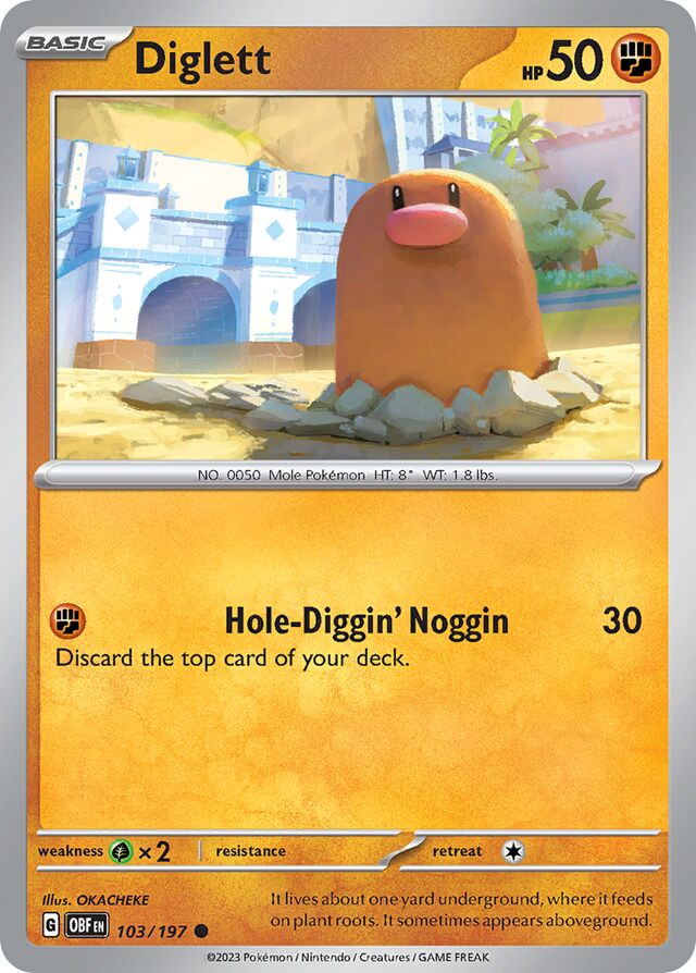 103/197 Diglett OBF Common