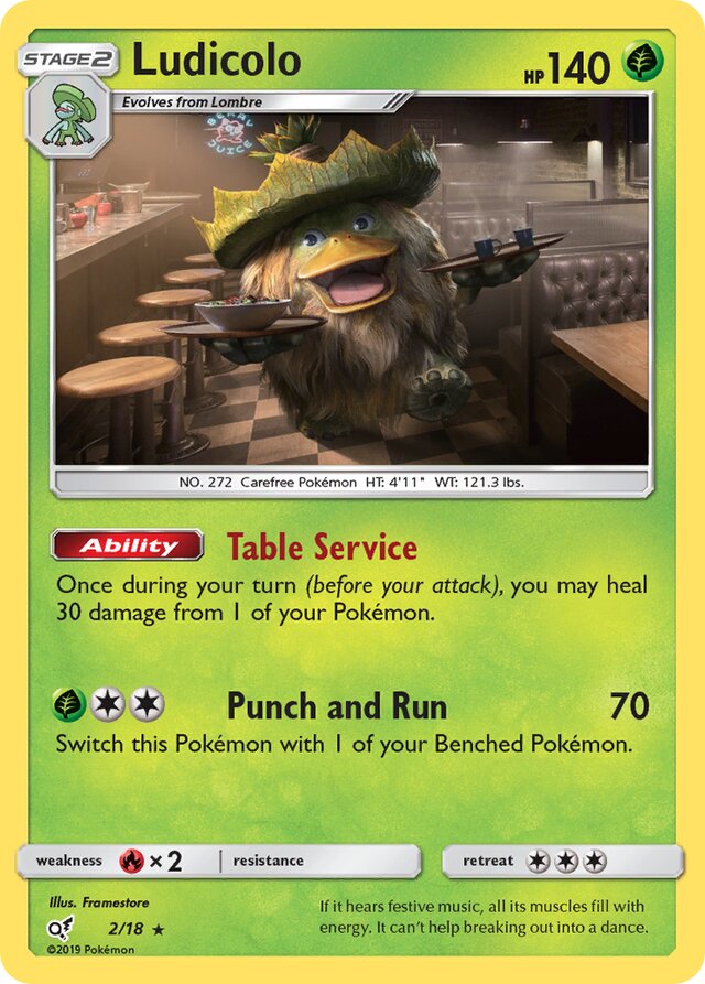 Ludicolo Detective Pikachu 2/18 Rare Holo