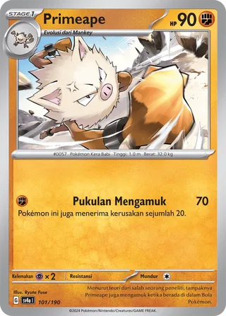 Primeape (Shiny Treasure ex 101/190)
