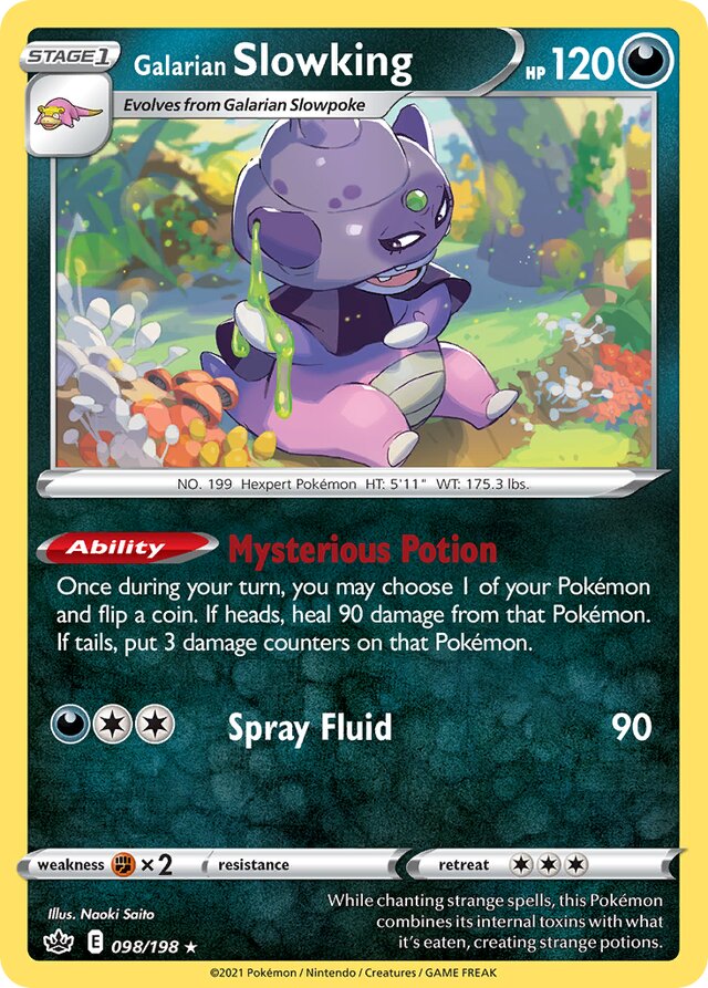 098/198 Galarian Slowking CRE Rare Holo