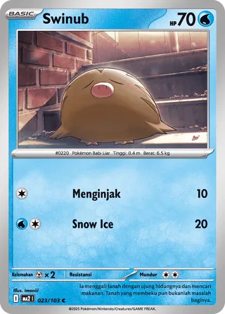 Swinub (Blue Blaze 023/103)