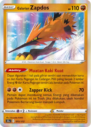 Galarian Zapdos (VSTAR Universe 073/172)
