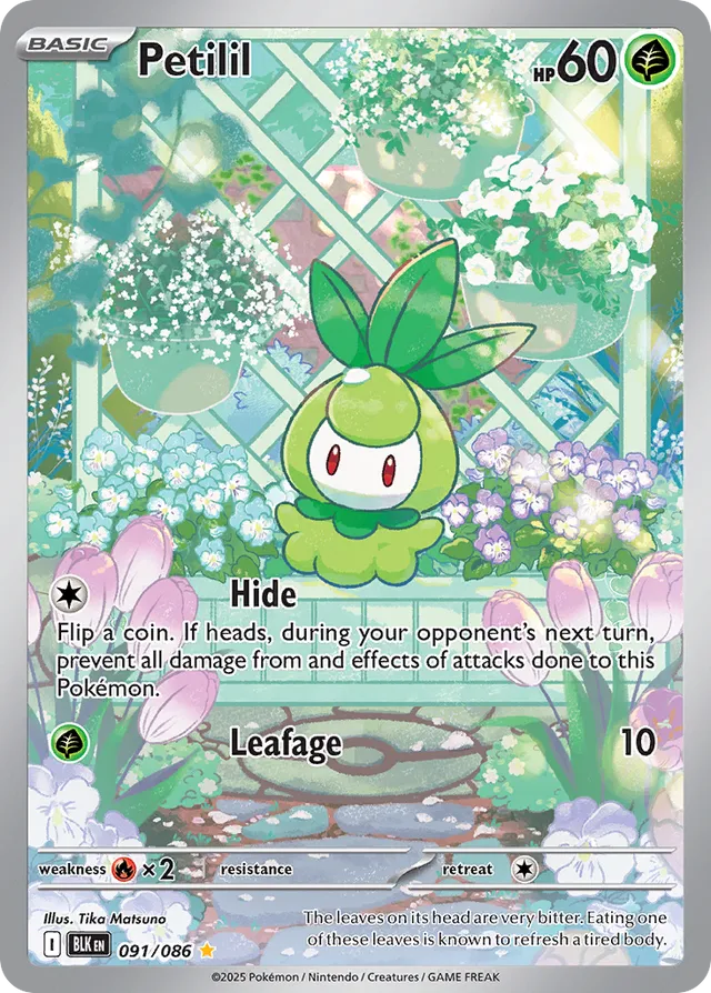 091/086 Petilil BLK Illustration Rare