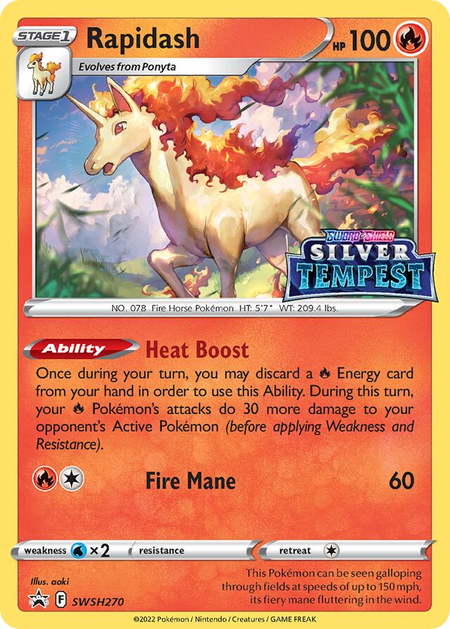 SWSH270 Rapidash SSP PROMO