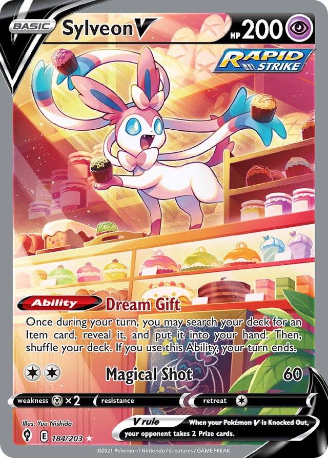 184/203 SylveonV EVS Rare Ultra