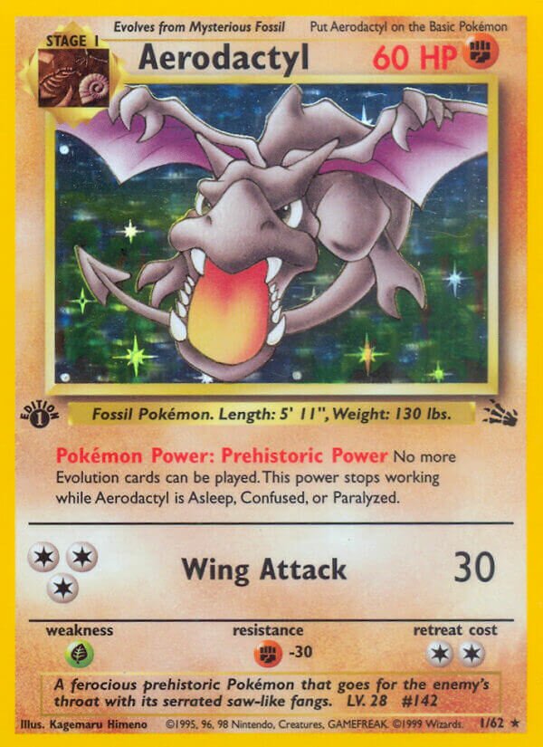 Aerodactyl Fossil 1/62 Rare Holo