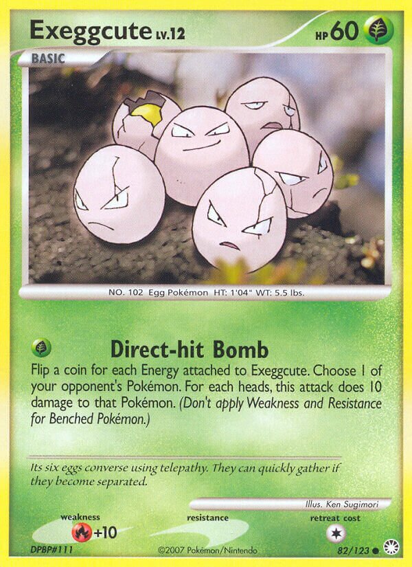 Exeggcute 82/123 4 DIAMOND & PEARL MYSTERIOUS TREASURE COMMON PTCG