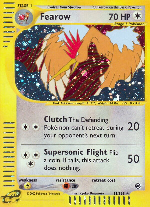 11/165 Fearow EX Rare Holo