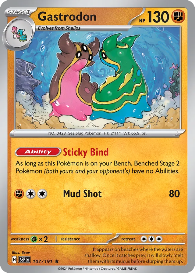Gastrodon Surging Sparks 107/191 Rare