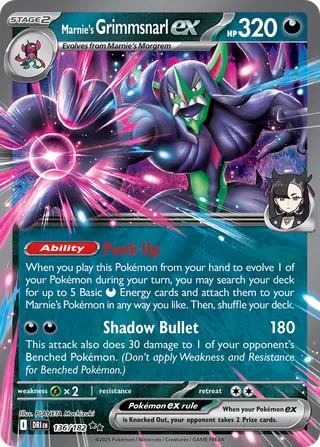 Marnie's Grimmsnarl ex (Destined Rivals 136/182)