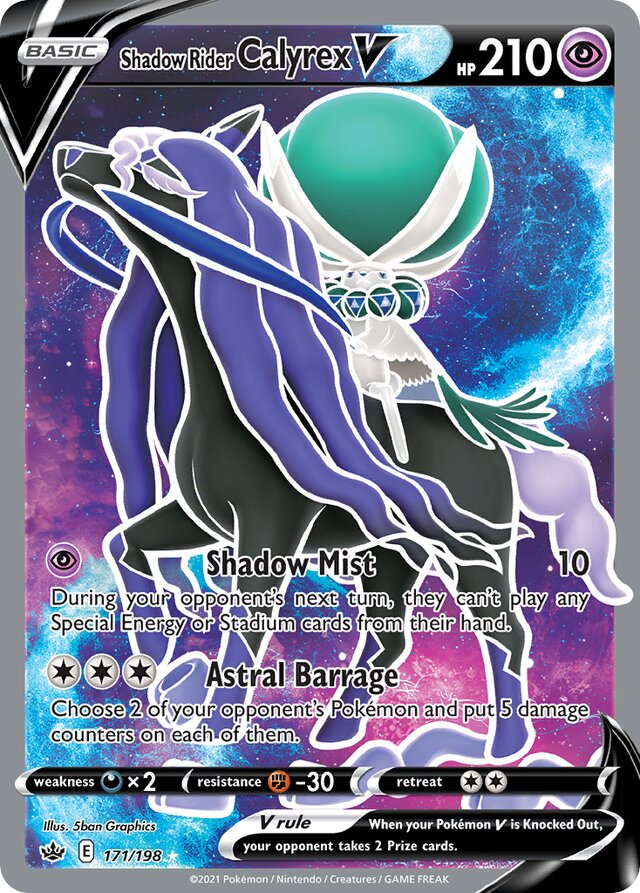 171/198 Shadow Rider CalyrexV CRE Rare Ultra