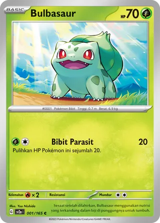 Bulbasaur (Pokémon Card 151 001/165)