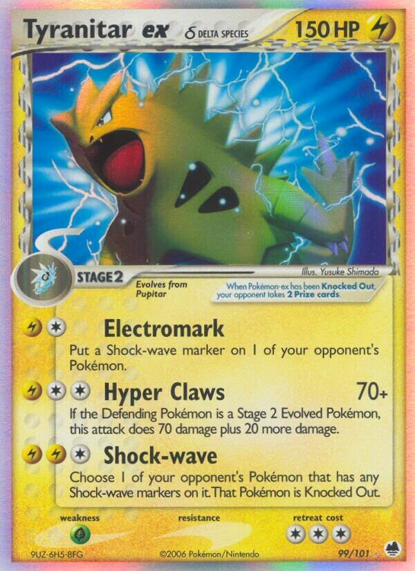 Tyranitar Ex (Delta Species) 99/101 3 EX DRAGON FRONTIERS ULTRA-RARE PTCG