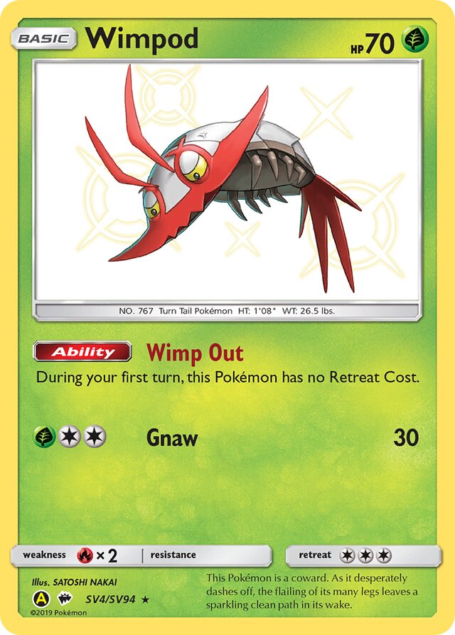Wimpod Hidden Fates SV4/SV94 Rare Shiny