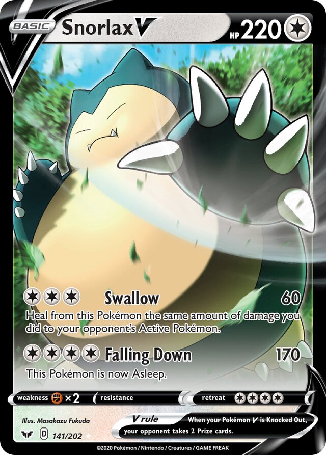 141/202 SnorlaxV SSH Ultra-Rare Rare