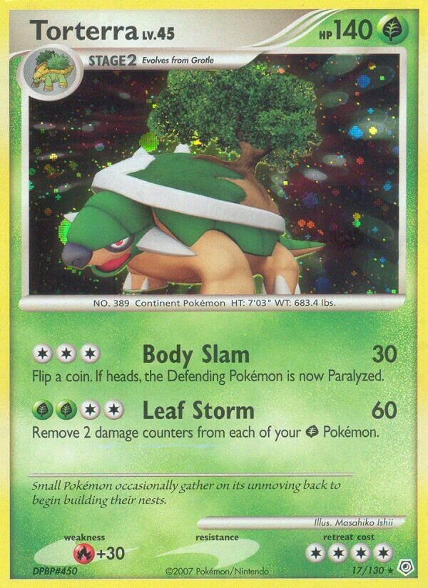 Torterra Diamond & Pearl 17/130 Rare Holo