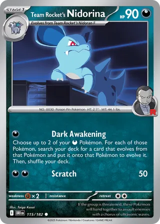 Team Rocket's Nidorina (Destined Rivals 115/182)