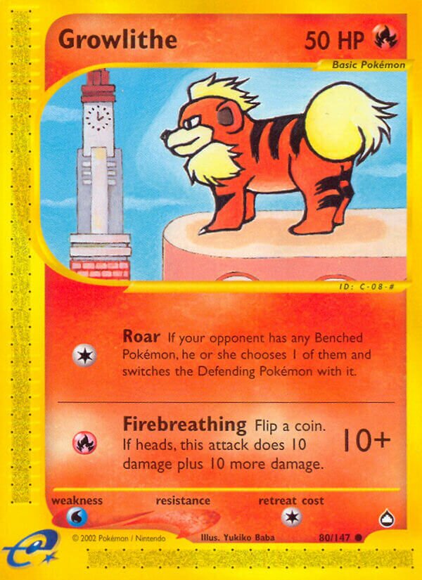 80/147 Growlithe AQ Common