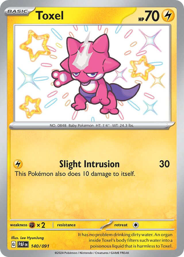Toxel Paldean Fates 140/091 Shiny Rare