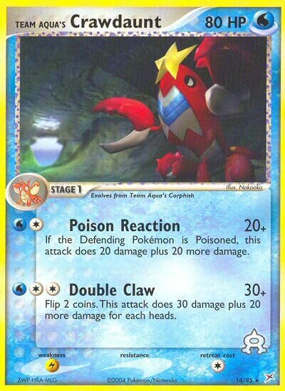 14/95 Team Aqua's Crawdaunt MA Rare