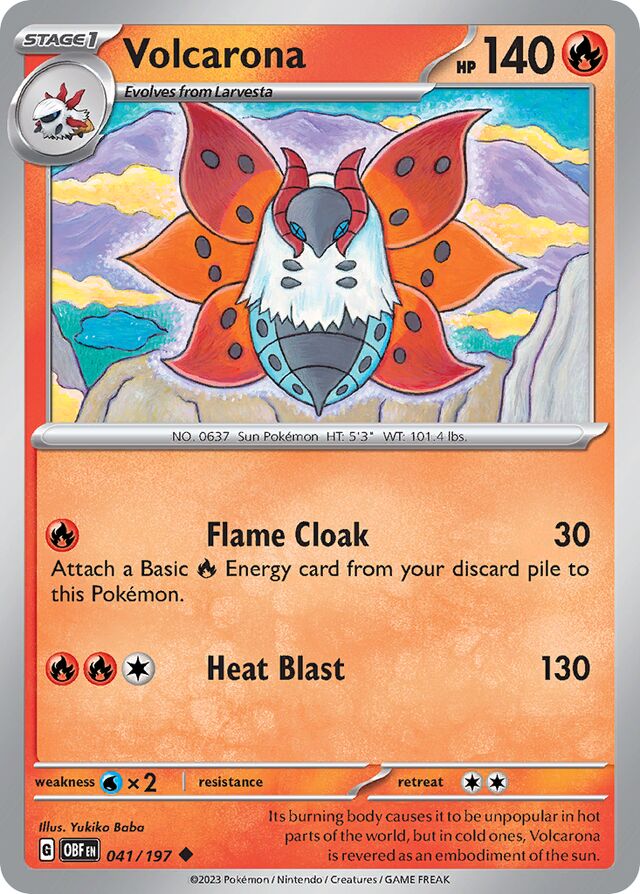Volcarona Obsidian Flames 041/197 Uncommon