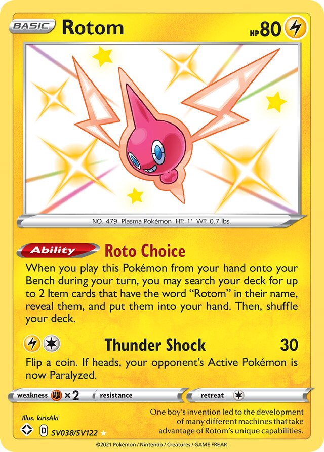 Rotom Shining Fates SV038/SV122 Rare Shiny