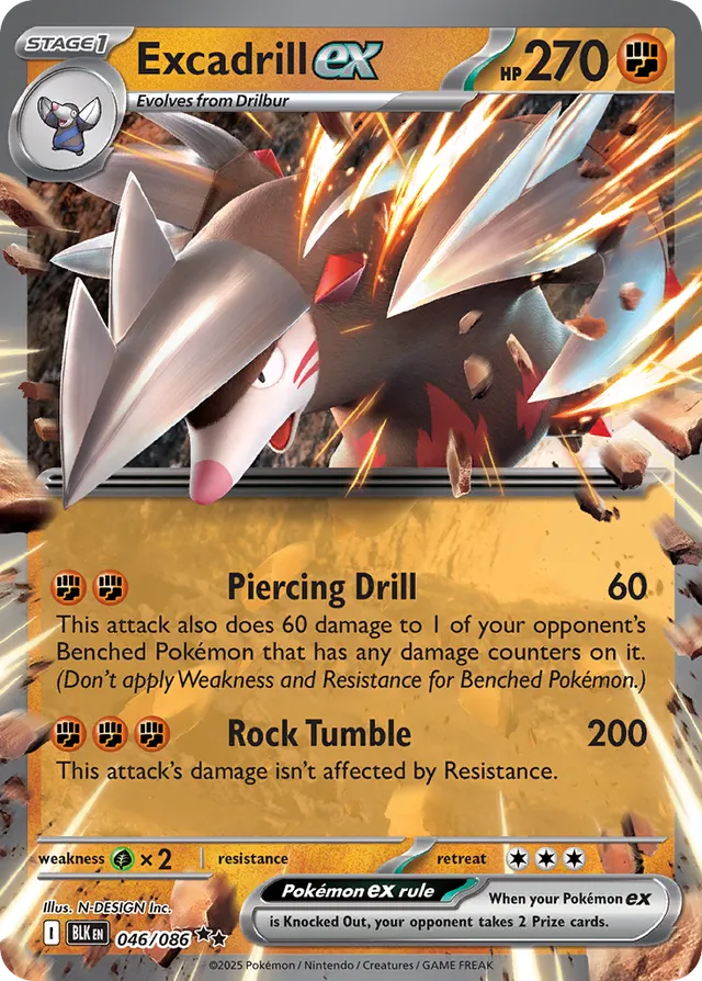 Excadrillex White Flare 046/086 Double Rare