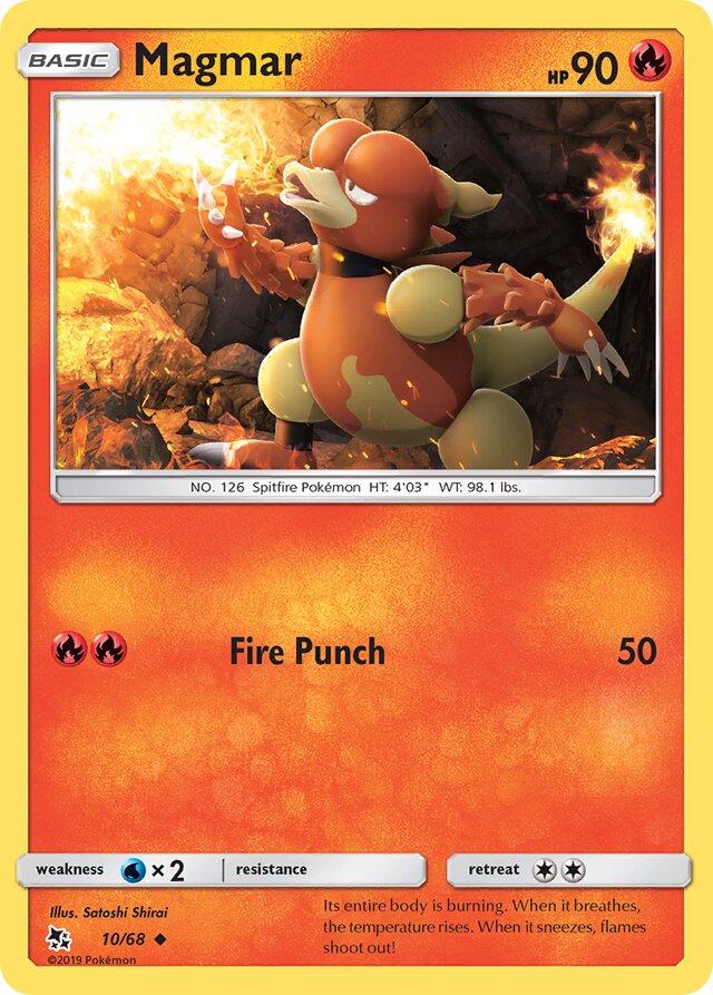 Magmar Hidden Fates 10/68 Uncommon