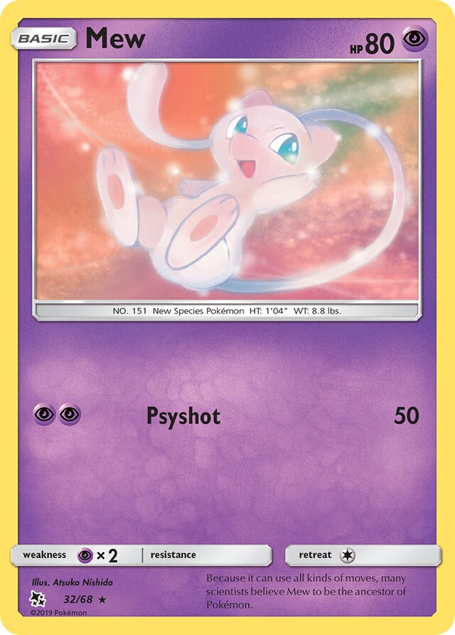 Mew Hidden Fates 32/68 Rare