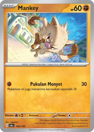 Mankey (Shiny Treasure ex 100/190)