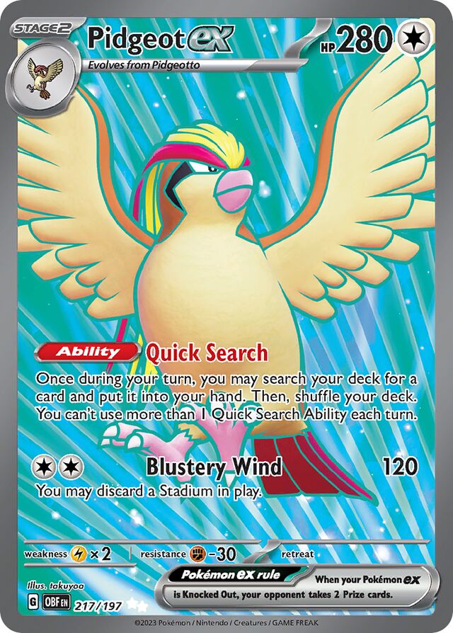 217/197 Pidgeotex OBF Ultra Rare