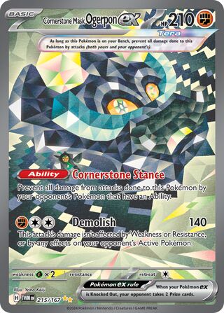 Cornerstone Mask Ogerpon ex (Twilight Masquerade 215/167)