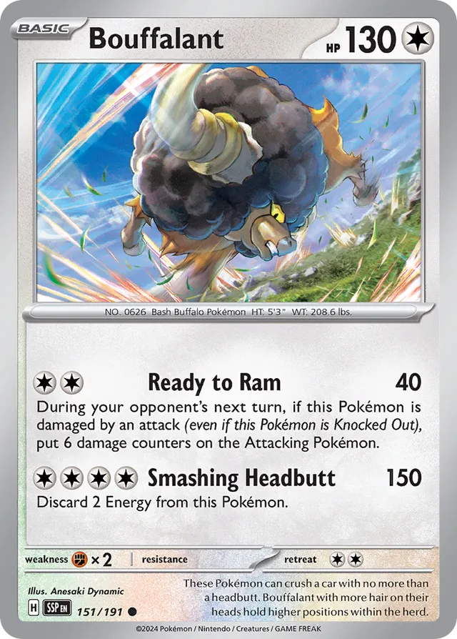 Bouffalant Surging Sparks 151/191 Common