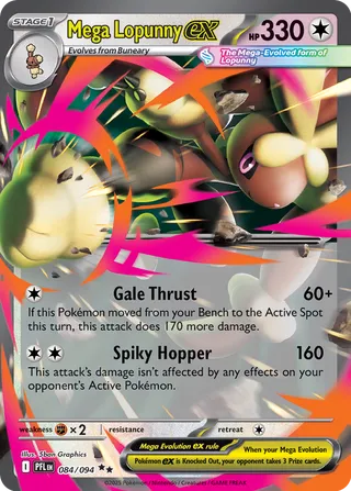 Mega Lopunny ex (Phantasmal Flames 084/094)
