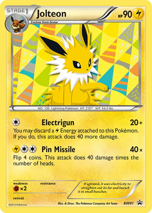Jolteon BW Black Star Promos BW91 PROMO