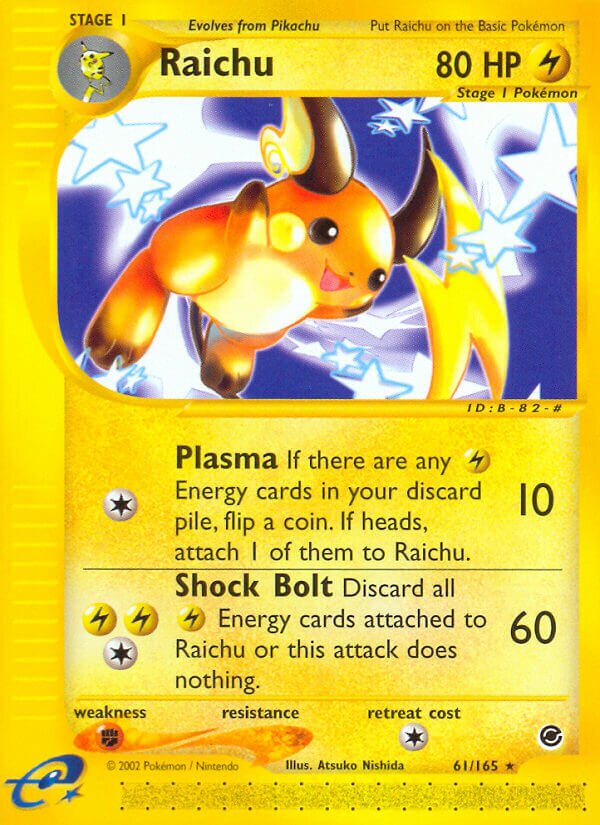 Raichu Expedition Base Set 61/165 Rare