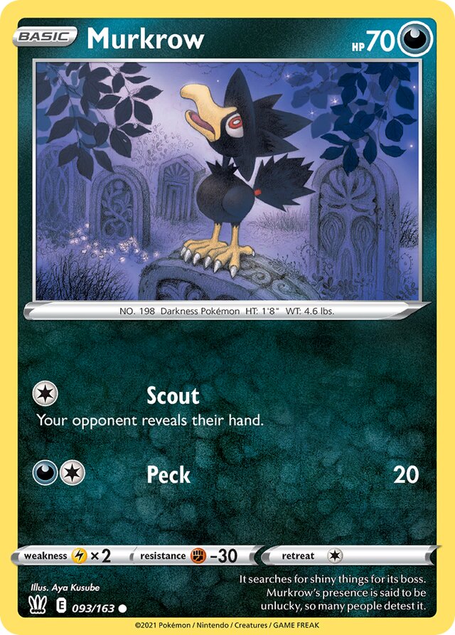 093/163 Murkrow BST Common
