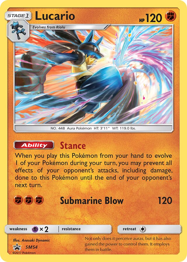 Lucario SM Black Star Promos SM54 PROMO