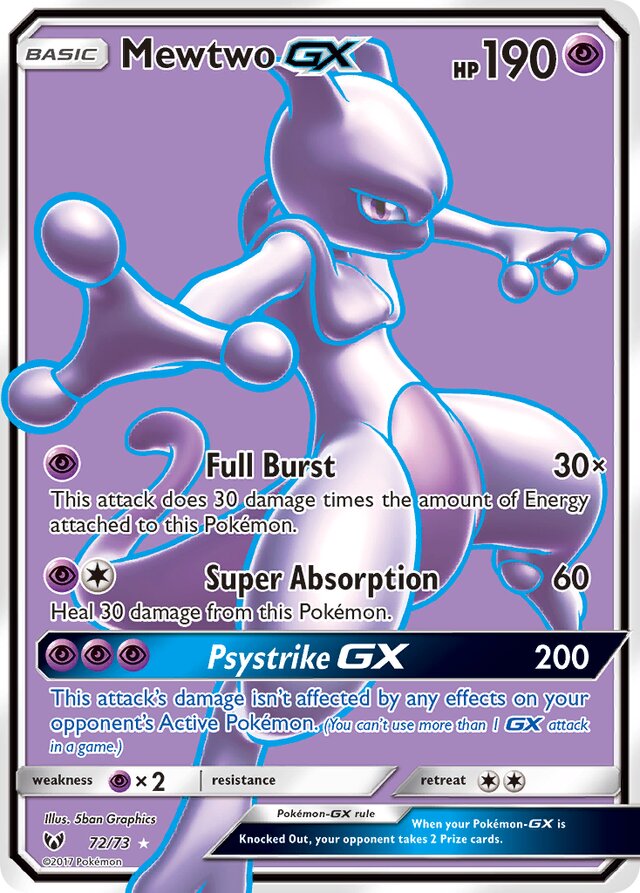 Pokemon popular Mewtwo GX