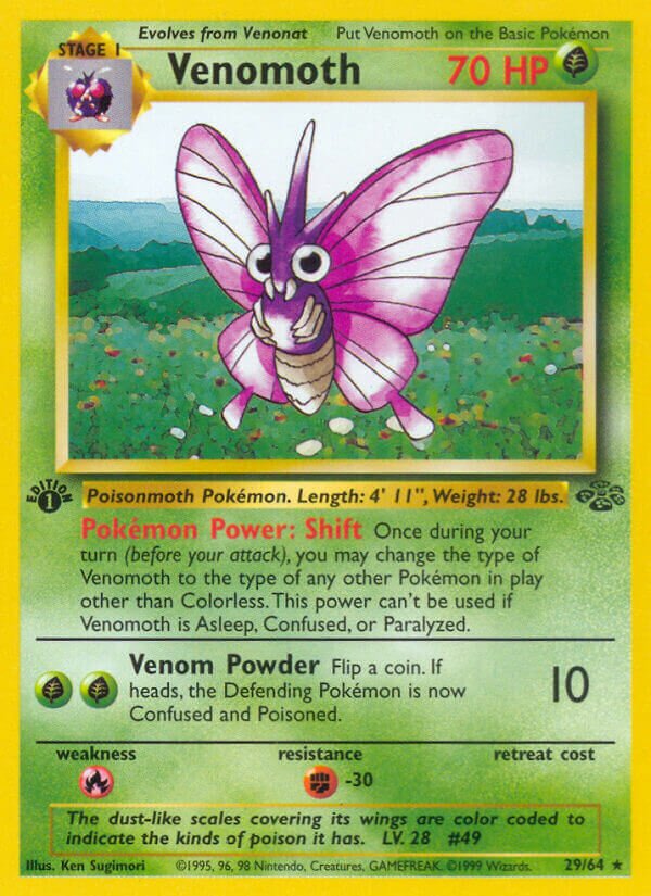 Venomoth Jungle 29/64 Rare