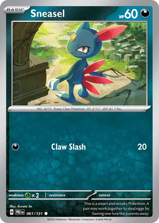 Sneasel Prismatic Evolutions 061/131 Common