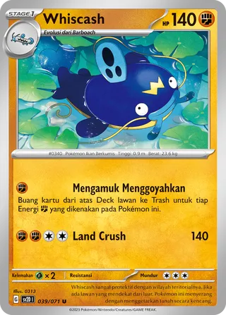 Whiscash (Clay Burst 039/071)