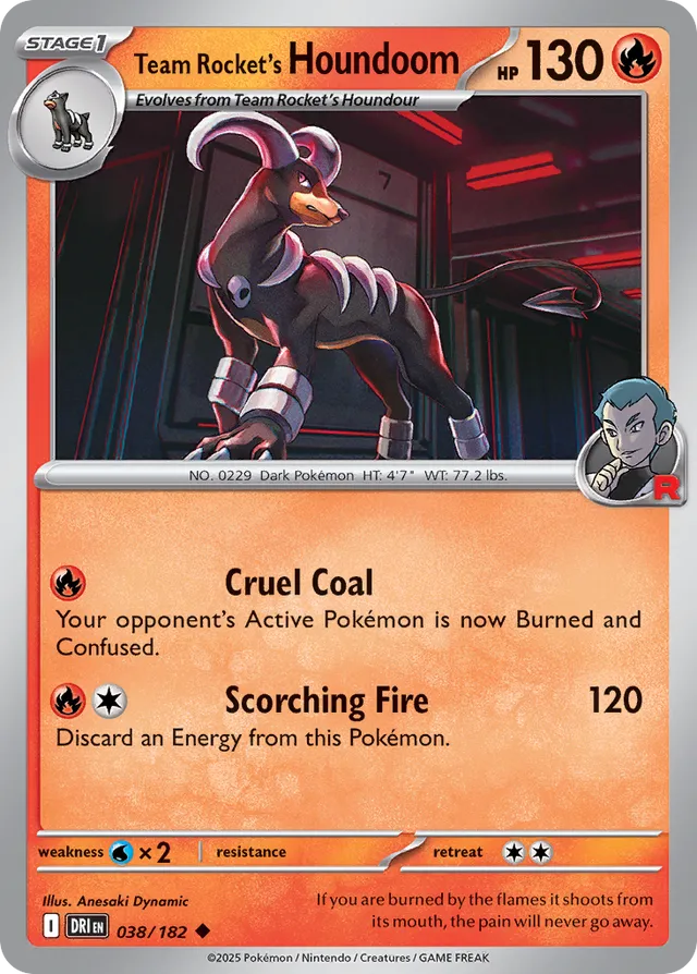 Team Rocket's Houndoom Destined Rivals 038/182 Uncommon
