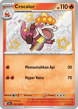 Crocalor (Shiny Treasure ex 216/190)