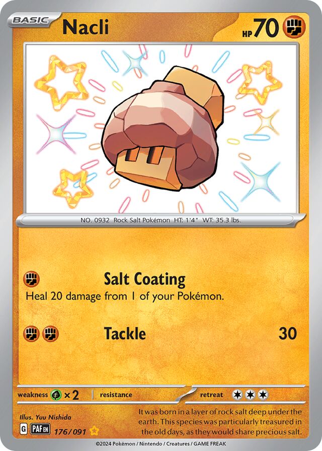 Nacli Paldean Fates 176/091 Shiny Rare